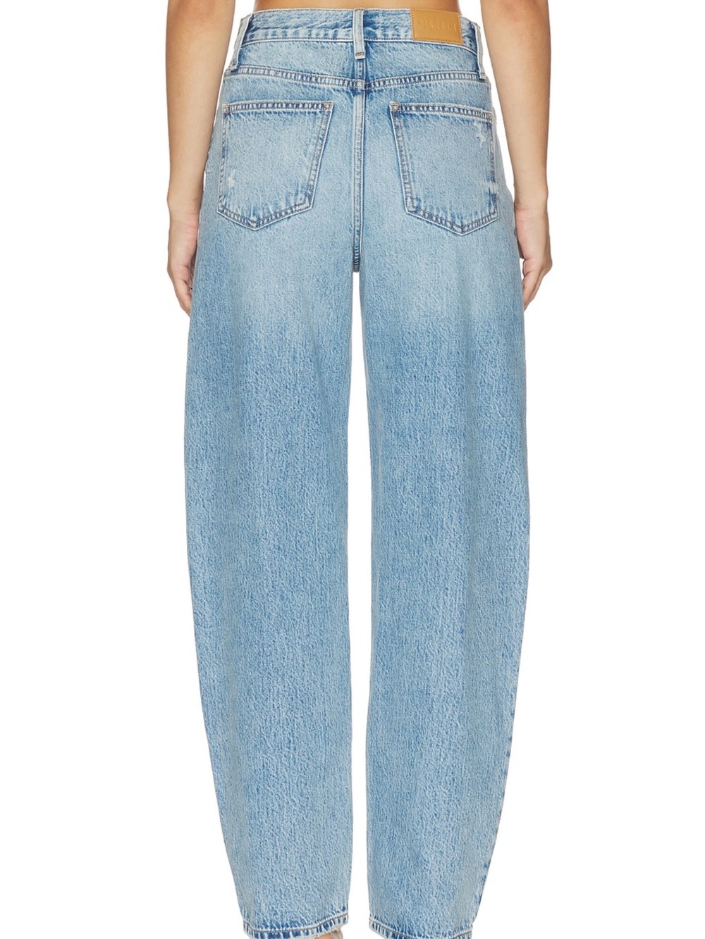 pistola Light Wash High-Rise Barrel Jeans